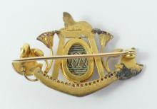 ART DECO GOLD BROOCH