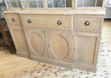 BLEACHED PINE SECRETARY CHINA CABINET