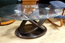 DESIGNER GLASS TOP COFFEE TABLE