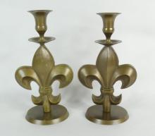 5 METAL CANDLEHOLDERS