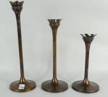 5 METAL CANDLEHOLDERS