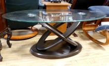 DESIGNER GLASS TOP COFFEE TABLE