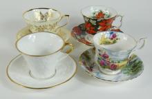 12 ENGLISH CUPS & SAUCERS