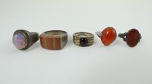 5 STERLING RINGS