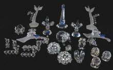 TWENTY-FIVE CRYSTAL FIGURINES