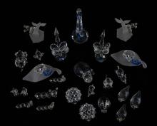 TWENTY-FIVE CRYSTAL FIGURINES