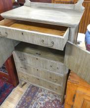 OAK DRESSER WITH SWING MIRROR