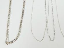 5 STERLING NECK CHAINS