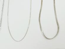 5 STERLING NECK CHAINS