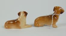 2 MINIATURE DOULTON DOG FIGURINES