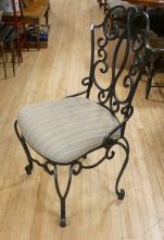 WROUGHT IRON ACCENT CHAIR