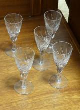 STUART CRYSTAL BOWL AND CORDIALS