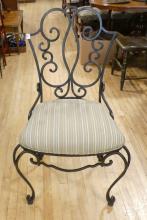 WROUGHT IRON ACCENT CHAIR