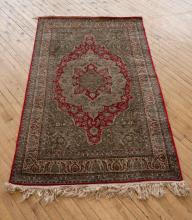 PERSIAN SILK AND WOOL RUG