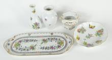 5 PIECES HEREND PORCELAIN