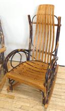 TWO RUSTIC ROCKING CHAIRS