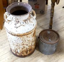 MILK CAN AND MINNOW BUCKET