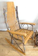 TWO RUSTIC ROCKING CHAIRS