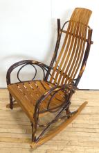 TWO RUSTIC ROCKING CHAIRS