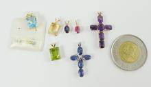 7 GEMSTONE PENDANTS
