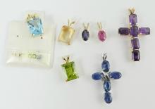 7 GEMSTONE PENDANTS