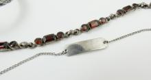 6 STERLING SILVER BRACELETS