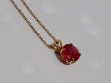 RUBY PENDANT AND CHAIN