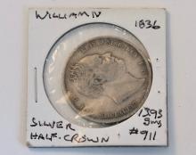 WILLIAM IV HALF CROWN