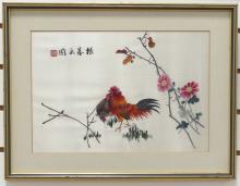 TWO FRAMED CHINESE SILK EMBROIDERIES