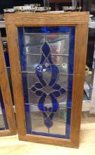 SET OF THREE STAINED GLASS WINDOWS