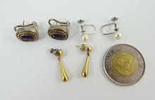 3 PAIRS EARRINGS