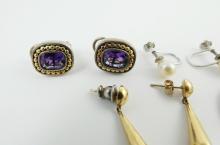 3 PAIRS EARRINGS