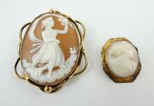 2 ANTIQUE CAMEOS