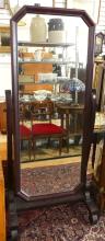 ANTIQUE MAHOGANY CHEVAL MIRROR