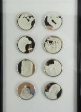 SET CHURCHILL SILVER MEDALLIONS