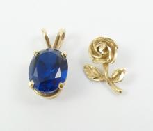 TWO GOLD PENDANTS