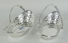 PAIR STERLING BASKETS