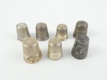7 STERLING THIMBLES