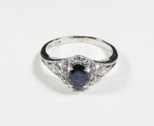 SAPPHIRE & DIAMOND RING