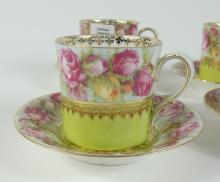 SET 8 DEMI-TASSE CUPS & SAUCERS