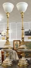 PAIR OF STIFFEL BRASS TABLE LAMPS