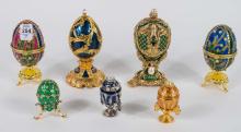 ENAMELED JEWEL BOXES AND FIGURINES