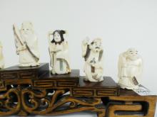 SET JAPANESE IVORY FIGURES