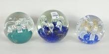 6 ART GLASS PAPERWEIGHTS