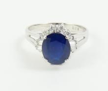 VALUABLE SAPPHIRE & DIAMOND RING