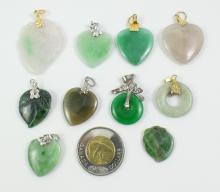 10 JADE PENDANTS