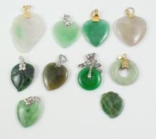 10 JADE PENDANTS