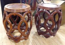 PAIR OF ASIAN PLANT STANDS