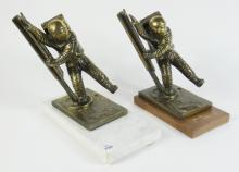 PAIR BRONZED SCULPTURES