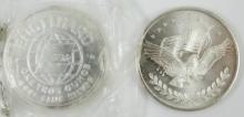 2 FINE SILVER MEDALLIONS - no tax